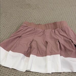 Varley Mauve and White Skater Skirt